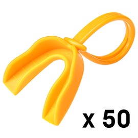 CHAMPRO Mouthguard with Strap, 50 Pack, Ideal for Football, Lacrosse, and More.