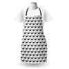 Lunarable Whale Apron, Nautical Themed Repeating Pattern with Mammal Fish
