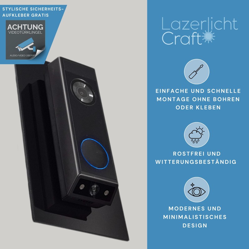 LazerlichtCraft | Acrylglas Blende Klingelschild für Eufy Doorbell E340 S220