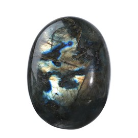 mookaitedecor 301-350g Labradorite Crystal Stone Ornament Irregular Oval Large Labradorite Palm Worry Stone for Anxiety Moonstone Crystal Tumble Stone Reiki Healing Crystal Gift Room Decor