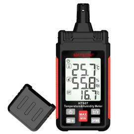 HT607 Micro Thermometer/Hygrometer, High Precision, High Sensitivity, Digital Thermometer, Room Thermometer, Humidity, Environment Humidity, Relative Humidity, Dew Point, Wet Bulb Thermometer,