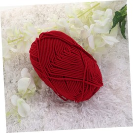 NUOBESTY 50g Soft Cotton Yarn Chunky Hand-Woven Crochet Knitting Wool Rust Red for Sweaters Hats and Scarves Super Soft and Warm Cotton Yarn for Crafting