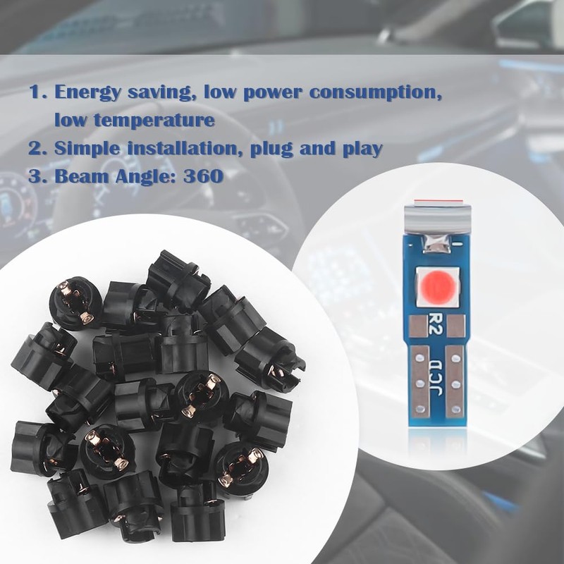 carleef 20PCS Car LED Dash Lights - Super Bright Instrument