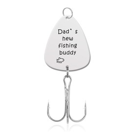 Fisherman Gifts for Men Dad Father Day Gifts from Daughter Son, Dad's New Fishing Buddy Fishhook for Daddy Birthday Gift for Father Daddy Dads Fishing Hooks for Dad Gift Ideas