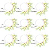 JolliLudo 9 Pcs Mackerel Feather Rigs Saltwater Sea Fishing -