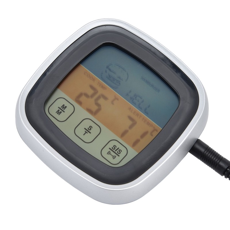 Digital Meat Thermometer Waterproof Stainless Steel Food Thermometer with BBQ