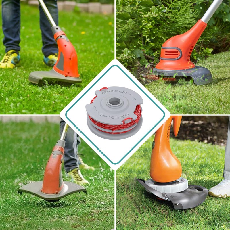Strimmer Wire, 4 PCS Strimmer Spool Line Compatible with Flymo