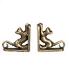 Dollhouse Cat Bookends Antique Bronze Miniature Bookcase Study Accessory
