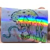 3 Art Stickers Holographic with 6 Page Color Zine Skull