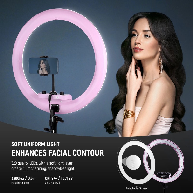 For Universal NEEWER Professional Ring Light with Stand and Phone