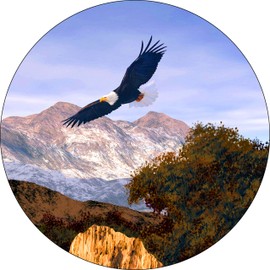 Tire Cover Central Eagle Soaring in Mountains Wheel Spare Tire Cover(Custom Made to Your tire Size-See menu)