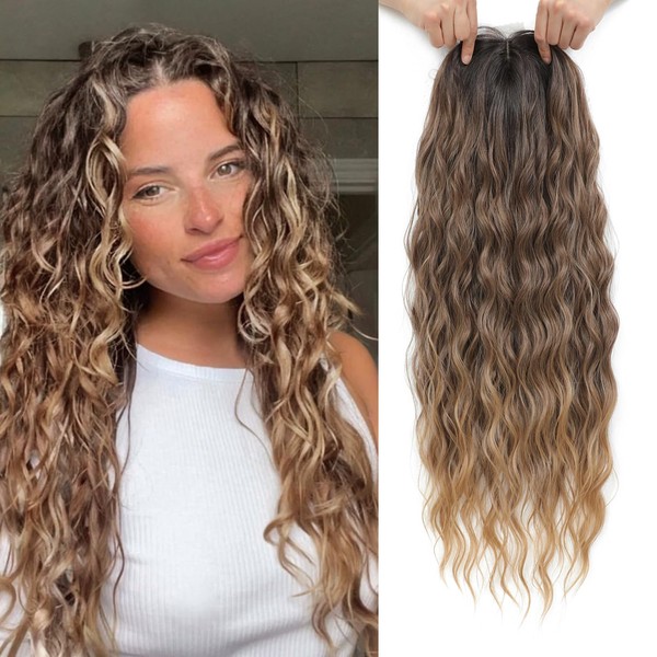 Molefi Hair Topper 26inch Long Wavy Curly Hair Toppers with