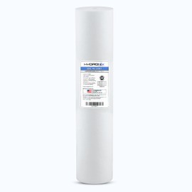 Hydronix SDC-45-2001 Whole House or Commercial NSF Polypropylene Sediment Water Filter Cartridge 4.5" x 20" - 1 Micron
