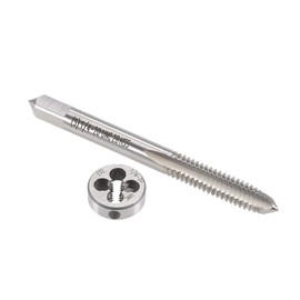 sourcing map 1/4"-20 UNC Tap and Die Set, HSS Machine Tap with Round Tap, Right Hand