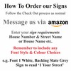 HOUSE SIGN DOOR NUMBER PLAQUE MODERN HOME ADDRESS NAME PLATE