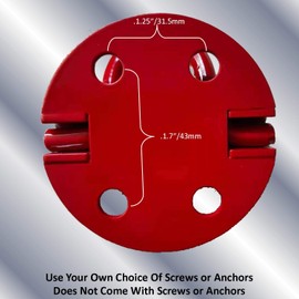 Keyfit Tools Low Profile Anchor Plate (4 Pack) Concrete Deck Patio Trailer Garage Floor Asphalt Driveway Bike Lock Anchor Point Use Your Screws Or Concrete Anchor & Tie Downs Ratchet Straps