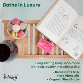 Australian Botanical Soap, Classic Goats Milk and Goats Milk with Raspberry 6.6 oz. (187 g) Soap Bars | All Skin Types | Women & Men | Shea Butter Enriched Bar Soap | 4 Bars of Each - Pack of 8