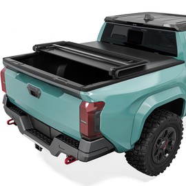 Soft Tri-Fold Truck Bed Tonneau Cover Fit for Toyota Tacoma 2024 2025 with Deck Rail System, with 5 ft Bed Excl. Trail Edition
