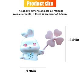 UHANBUT Rabbit Car Air Fresheners Vent Clips, Cute Rotating Windmill Dashboard Air Vent Trim Clip Accessories, Creative Cartoon Auto Aroma Diffuser Interior Decoration for Car (Rabbit)