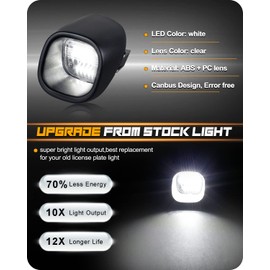 NDRUSH - Lámpara de matrícula LED con enchufe compatible con Chevy Blazer S10 Gmc Jimmy Sonoma Oldsmobile Bravada