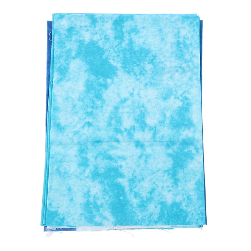 5Pcs Cotton Quilting Fabric Smudge Dyed 19.7in Long 17.7in Wide