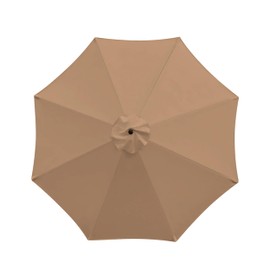 Crestlive Products Patio Umbrella Replacement Canopy for 10FT 8 Ribs Cantilever Umbrellas, Offset Umbrellas Universal Canopy Only (Brown)