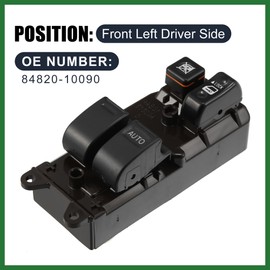 Motoforti 84820-10090 Driver Side Power Window Switch for Toyota Yaris 99-05 Long-lasting