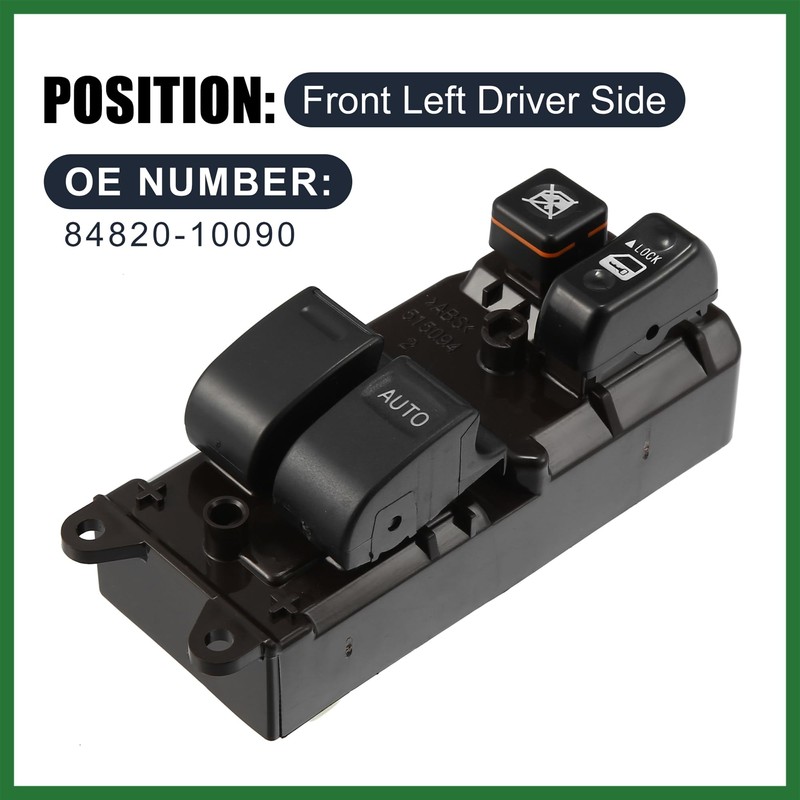 Motoforti 84820-10090 Driver Side Power Window Switch for Toyota Yaris