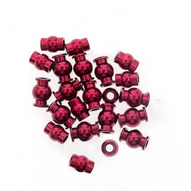 22Pcs Aluminum Pivot Ball Head Set for Arrma 1/10,Suspension Link Pivot Ball RC Car Repair Upgrade Parts Steering Link Pivot Ball for RC Model Car Accessories (Red)