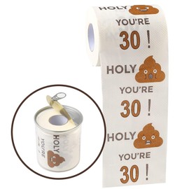 Happy 30th Birthday Toilet Paper Roll 3-Ply Funny Birthday Gifts for Men and Women Novelty for Birthday Party Decorations Seventy 30 Party Supplies (30th Years)