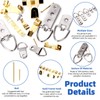 Glarks 267Pcs Heavy Duty Picture Wire Hanging Kit, 164Ft Braided