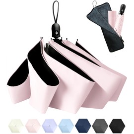 GDEEL Parasol, Folding Umbrella, One-touch Automatic Open and Close, Umbrella Cover, 7.5 oz (212 g), For Both Rain and Shine, Durable, Lightweight, Folding Umbrella, Women's, Men's, Sun Umbrella, UV