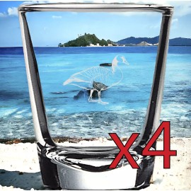 Unbranded Goose x4 Shot Glasses Spirit Liquor Party 2 Oz Premium Customize Animal Gift NEW