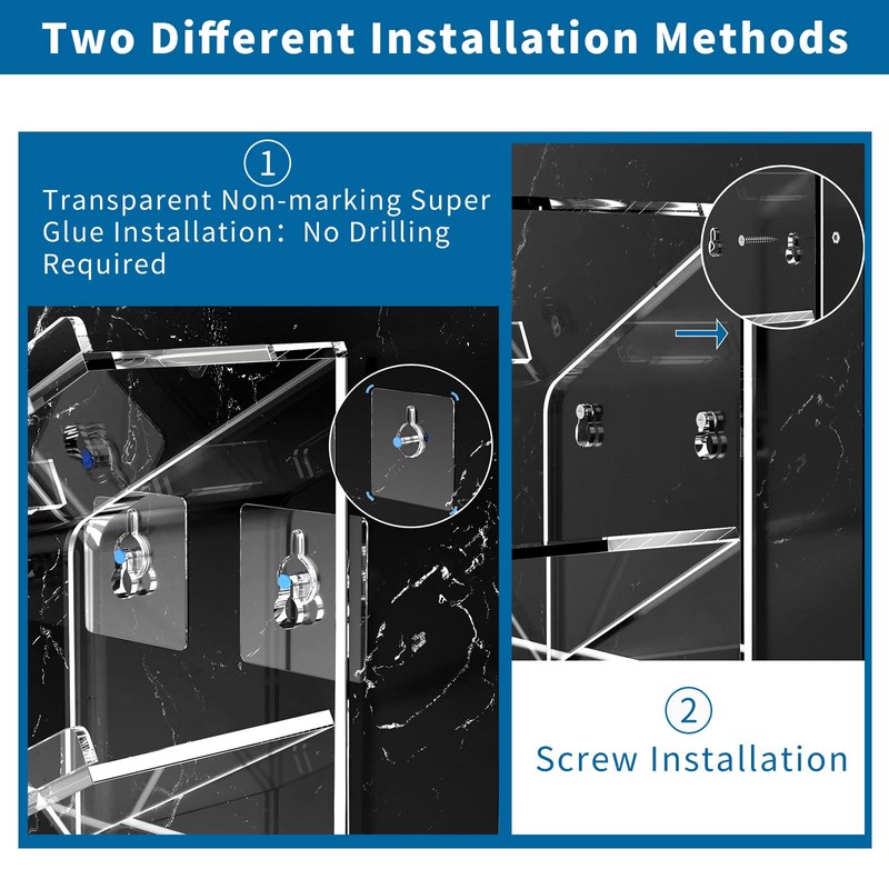 AITEE Acrylic Bathroom Organizer Shower Caddy, Clear Shampoo Holder Organizer