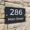 Badgemaster Modern Anthracite House Number Sign Plaque Stainless Steel Standoffs