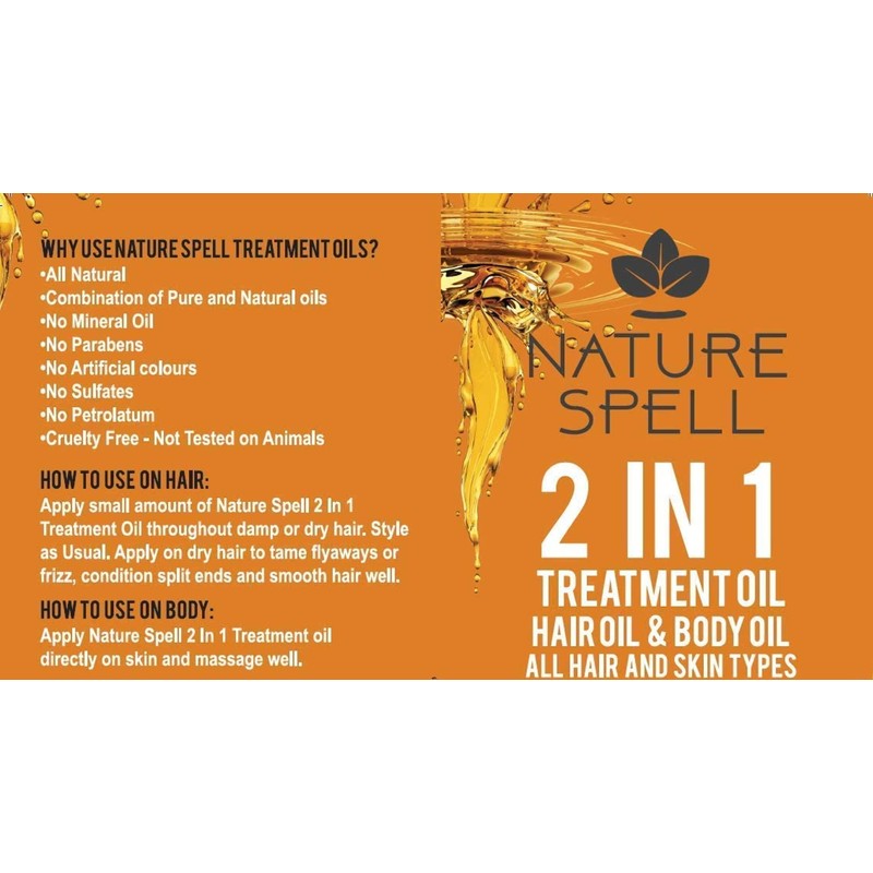 Nature Spell Shea Nut Oil for Hair and Body 150ml