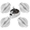 SPARES2GO Chrome Silver Knob Switch For BELLING 444440221 444440222 444440223