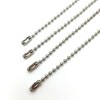 Ball Chain with Connector (Silver 100PCS) 2.4mm Bead Diameter 10cm