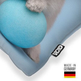 VOID Osterhase Osterei Ostern Kissenbezug 80x80 Kissenhülle Polyester Zierkissen Couchkissen Ostern Osterdeko Deko, Kissen Größe:80 x 80 cm