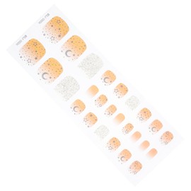 Baluue Gel Nail Sticker Set Semi-Cured Nails Art Strips for Women Easy to Apply Remove Decals Stick