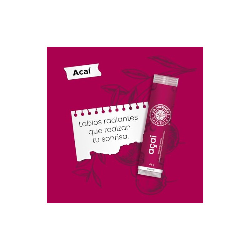 DR. AKERMAN'S NATURALS, Bálsamo Labial Natural Humectante, Pack de 5