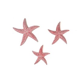 Set of 3 ESTRELLAS MADERA RAYAS