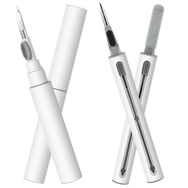 Gokbuy 2pcs Airpod Cleaner Kit, Multi-Function Cleaner Kit for Airpods Bluetooth Camera Earphone Computer (White)