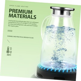 Zerodeko Large Capacity Tea Kettle Borosilicate Water Jug with Tea Filter for Home Office Parties and Scented Beverages