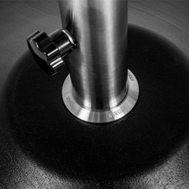 US Weight Fillable 120lb Capacity Commercial Free Standing Umbrella Base Heavy Duty, Umbrella Base with Wheels, Fillable Patio Umbrella Base Outdoor Stand, Made in The USA, Black