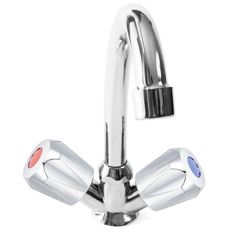 GOMAKERER 4 Sets 2 Colors Alloy Faucet Handles, Hot and