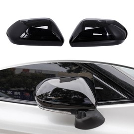 Naisec Rearview Mirror Cover Trim Kit Decoration for Toyota Camry Accessories 2018 2019 2021 2022 2023 2024 2025(Black)