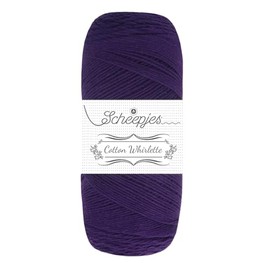 Scheepjes Cotton Whirlette Yarn - 801 Grape, 100g for Knitting and Crochet