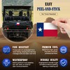 Sticky Expressions | 8 Pcs Texas Flag Sticker – Two