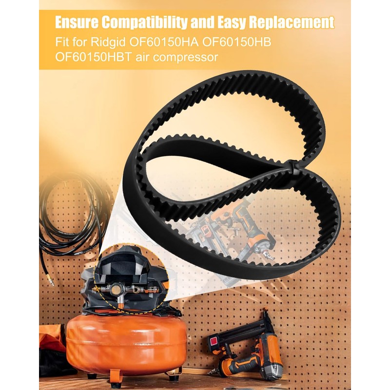 Drive Belt Fit for Ridgid Air Compressor OF60150HA OF60150HB OF60150HBT,